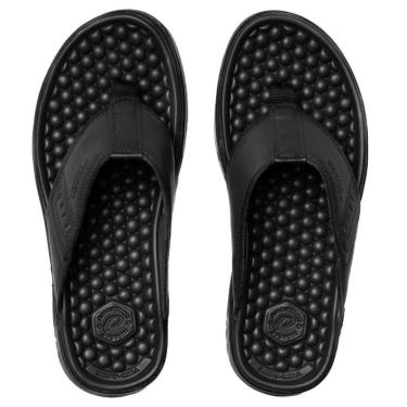 Imagem de Chinelo Masculino Pegada Couro Preto - 1345-Masculino