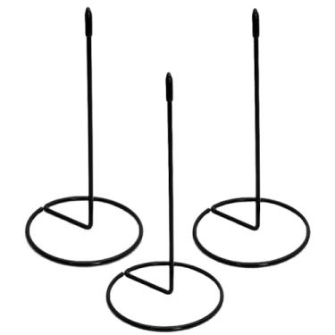 Imagem de 3 peças de metal porta-recibos de mesa, organizador de bilhetes, notas, garfo, espigão de recibo para restaurante, hotel, casa, material de escritório, preto