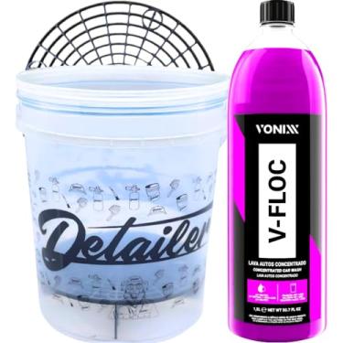 Imagem de Balde C/Separador Partícula 19l Shampoo V-floc 1,5l Vonixx
