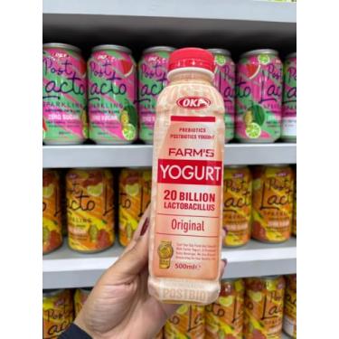 Imagem de Bebida Coreana Farm's Yogurt 500ml | Sabor Tradicional e Morango | Cremoso e Refrescante | Importado da Coreia (Tradicional)