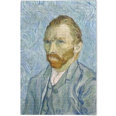 Imagem de Vincent Vangogh Quebra-cabeça autorretrato 500 peças para adultos amigos família jogo presentes personalizado natureza divertido quebra-cabeça pintura de belas artes, 52 cm x 37,8 cm