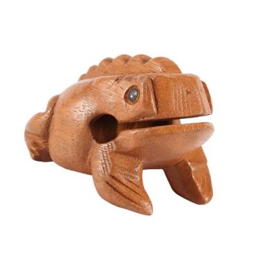 Imagem de YOUTHINK Sapo de Madeira da Tailândia, Instrumento Musical de Coaxar, Presente Decorativo Esculpido à Mão para Casa e Escritório, Sapo da Sorte Ideal para Amigos (#03)