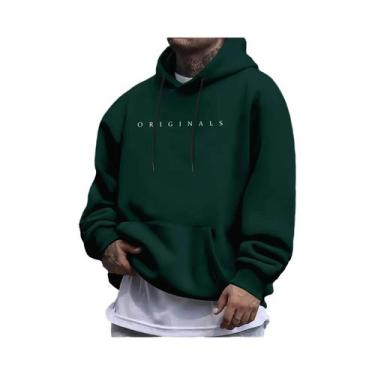 Imagem de Moletom Masculino Casual De Manga Longa Com Capuz, Estilo Outono Inver