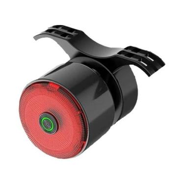 Imagem de Lanterna Traseira De Bicicleta LED Vermelha USB À Prova d'Água Com Sen