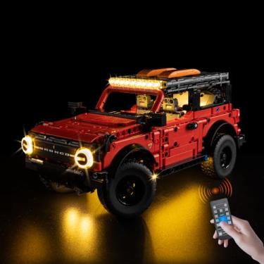 Imagem de BrickSoul Light Up Kit for Lego Ford Bronco SUV Car 42213 Building Set, Upgrade RC Adjustable Lighting Mode Lighting Accessories for Lego Fans Gift, Not Included 42213 Model