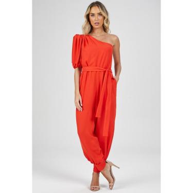 Imagem de Macacão Longo PKS Um Ombro Só Laranja-GG-Feminino