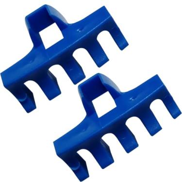 Imagem de Ainoli 2 peças raquete de badminton, espalhador de carga, redutor de pressão, protetor de raquete de badminton para a maioria das máquinas de amarração de badminton (Azul)