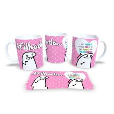 Imagem de Caneca de Porcelana Personalizada Flork Rosa Familia Frases Engraçadas