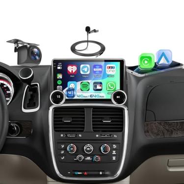 Imagem de Rádio automotivo estéreo 4G + 64G para Dodge Grand Caravan 2011-2020 Chrysler Town & Country 2011-2016 com DSP Wireless Carplay Android Auto, Sellrich 22.9 cm 1280P QLED Touch Screen Radio BT 5.0 GPS