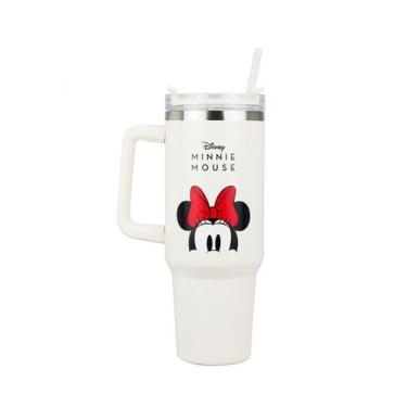 Imagem de Caneca Grande Branco Com Canudo Minnie 1.1L Disney - Taimes