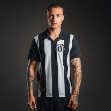 Imagem de Camisa Santos 2010 Retrô Listrada Masculina-Masculino