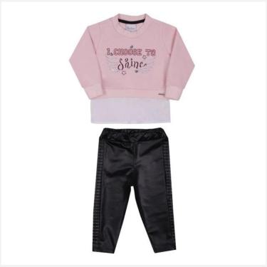 Imagem de Conjunto Luxo Blusa Calça Bebê Menina Inverno Paraiso 13068-Feminino