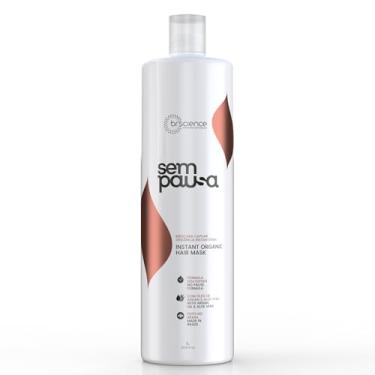 Imagem de Máscara Alisadora Orgânica Sem Pausa Brscience 1L - Alisamento em 15 Minutos - Tratamento Disciplinante, Sem Formol, para Todos os Tipos de Cabelos - Ação Imediata, Dermatologicamente Testada, Hidratação e Brilho