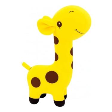 Imagem de Brinquedo de Pelúcia Girafinha Pet Premium para Cães e Gatos, Tecido Plush Antialérgico Extra Macio (AMARELO)