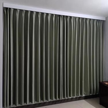 Imagem de Painel de cortina decorativa - 480 cm (15,7 pés) sanefa de montagem no teto/parede para cortinas e varões, capa de quadro de cornija, solução de tratamento de janela elegante