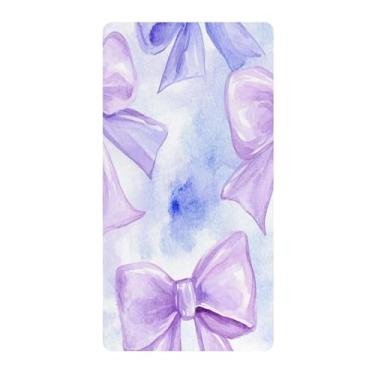 Imagem de Blueangle Lençol de berço padrão para berço infantil - Lençóis de algodão macio e respirável com laços brancos (291)