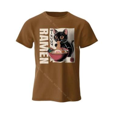 Imagem de Camiseta Masculina Oversized De Algodão Com Estampa De Ramen, Camiseta