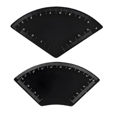 Imagem de Régua de sobrancelha | Modelador de sobrancelha de precisão para desenho rápido, mapeamento fácil, estêncil de medição de design de sobrancelha, para uso profissional, casa, viagem, deslocamento