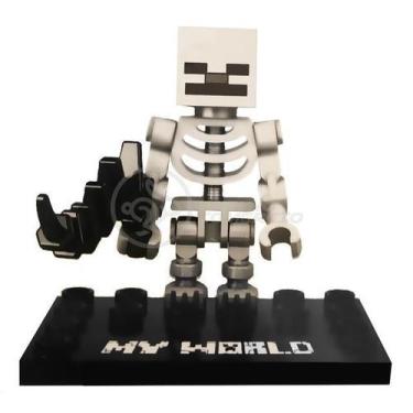 Imagem de Boneco Esqueleto Minecraft MyWorld - Compatível Lego