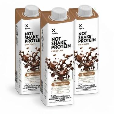 Imagem de Kit 3 Suplemento NOT SHAKE Protein 16g Chocolate 250ml - NotCo