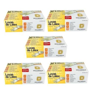 Imagem de Kit Luva Látex Uso Geral Não Médico Pó Descarpack 500Un