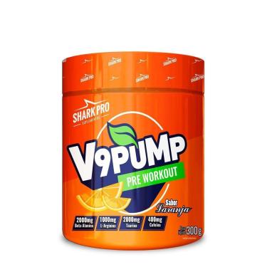 Imagem de V9-Pump Pre Workout - 300g Laranja - Shark Pro-Masculino