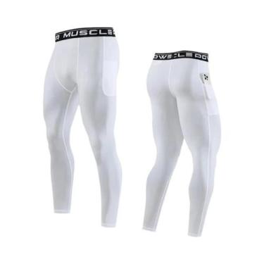 Imagem de Calças Leggings De Compressão Para Corrida Masculinas, Calças Esportiv