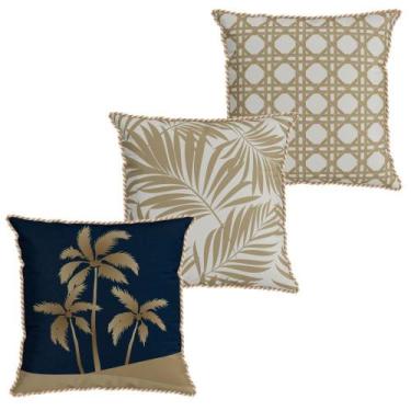 Imagem de Trio de Capas de Almofadas Náutica - Coqueiros - Belchior