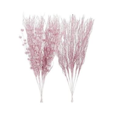 Imagem de Galhos Artificiais Com Glitter E Frutas Para Decoração De Árvore De Na