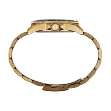 Imagem de Relógio Seculus Masculino Aço Dourado Visor Preto Elegante-Masculino