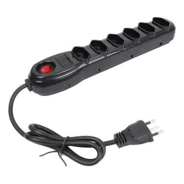 Imagem de Filtro De Linha Régua Extensão 6 Tomadas Com fusível Megatro - Congrat