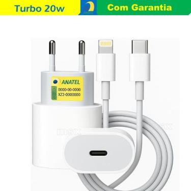 Imagem de Novo Carregador Fonte Turbo Cabo Usb C Lightning Fonte 20W Ultra Rapid