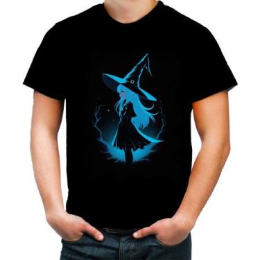 Imagem de Camiseta Colorida Bruxa Halloween Azul Festa 2 - Kasubeck Store, Baby 