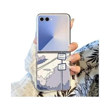 Imagem de Capa De Telefone Transparente Com Laço Rosa Para Samsung Galaxy Z Flip