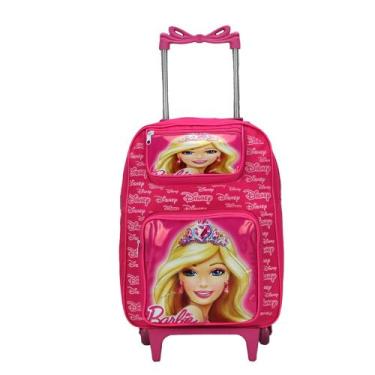 Imagem de Mochila Barbie Infantil Creche Escola Tam P Com Rodas