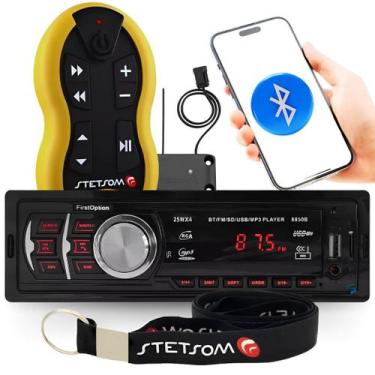 Imagem de Radio Automotivo Sem Toca Cd Mp3 Player Bluetooth Usb Sd Controle Remo