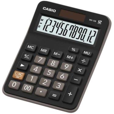 Imagem de Calculadora de Mesa 12 DIG. Preta SOLAR/BATERIA - Casio
