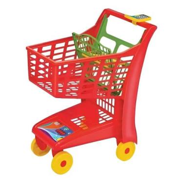 Imagem de Carrinho Super Mercado Market Infantil Brinquedo Magic Toys Vermelho