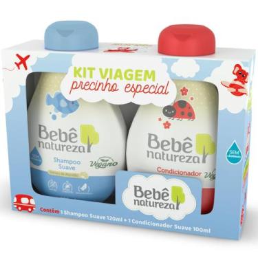 Imagem de Kit Bebê Natureza Viagem Suave Shampoo 120ml Condicionador 100ml