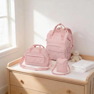Imagem de Kit Maternidade Mochila Bolsa M E Bolsa Term. Lilica Comfy - Lilica Ri