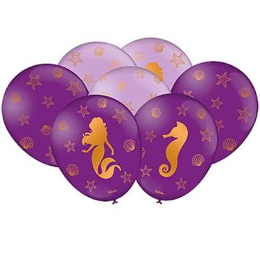 Imagem de Balão de Sereia - 9 Polegadas - 25 Unidades - Festcolor