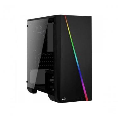 Imagem de Gabinete Gamer Mini Tower Mini Cylon com Lateral em Acrílico e Led Rgb Preto Aerocool