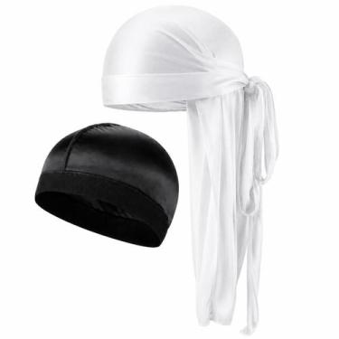 Imagem de Kit Durag Waves Original + Waves Caps, Branco