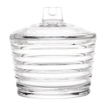 Imagem de Açucareiro de Cristal Colmeia Transparente 10x10cm Lyor