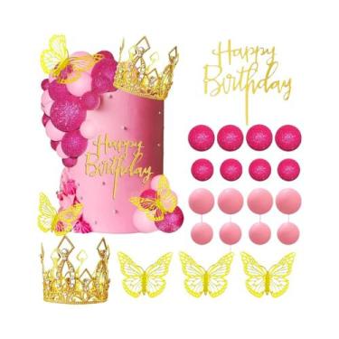 Imagem de Decorações De Bolo Para Aniversário, Casamento E Chá De Bebê, Coroa Ti