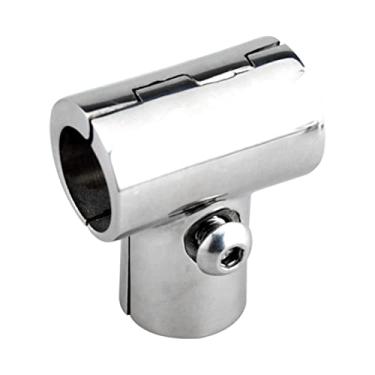 Imagem de Homyl 316SS Encaixe de trilho de mão para barco, 2,22 cm, 90 graus, dobradiça/encaixe dividido, ferramenta de ferragens polidas