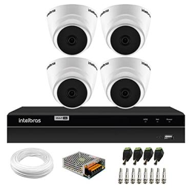 Imagem de Kit 4 Câmeras Dome VHL 1220 D - HDCVI Lite 2MP - 20m, Full HD 1080p 2,8 mm + DVR Gravador de Video Inteligente Intelbras MHDX 1204 4 Canais H.265+