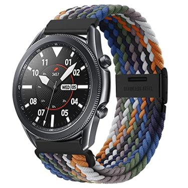 Imagem de XMUXI 22mm Pulseiras compatíveis com Galaxy Watch 3 45mm/Relógio 46mm,Gear S3 Frontier/Clássico, Huawei Watch GT 3 46mm, Amazfit GTR Braided Sport Braided Watch Band (sem relógio) (#10)