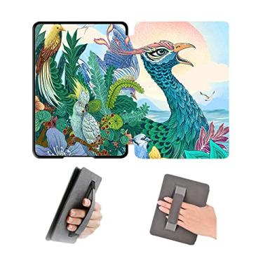 Imagem de Capa de 16 cm com alça de mão para Kindle Paperwhite 11º lançado em 2021, modelo M2L3EK e M2L4EK, capa impermeável com hibernação automática