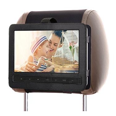 Imagem de ZugGear Suporte para encosto de cabeça para carro para leitor de DVD portátil giratório e flip, tela de 25 a 26 cm
